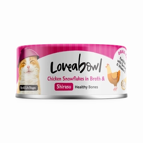 Loveabowl Cat Wet Food Chicken Snowflakes & Shirasu in Broth 70g