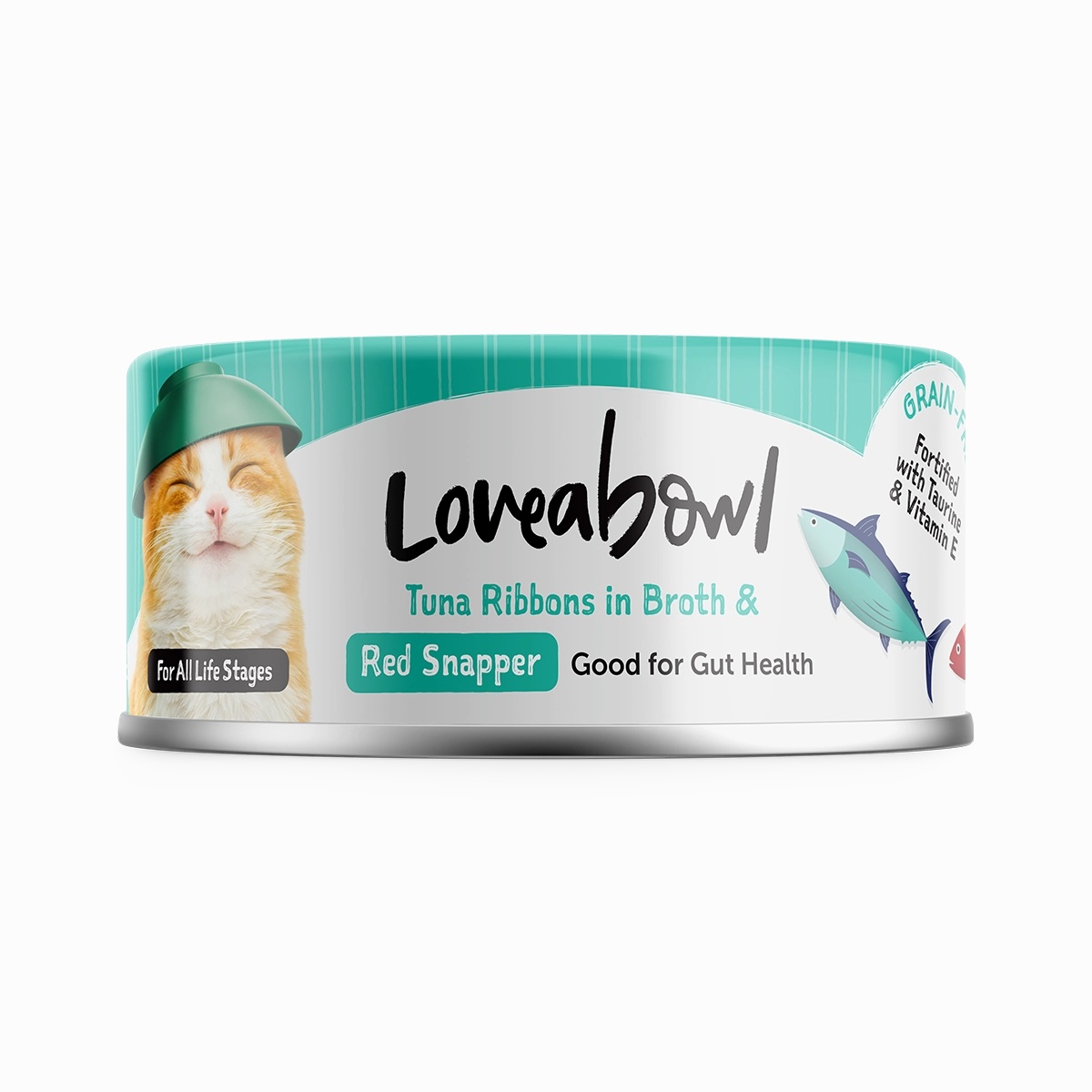 Loveabowl Cat Wet Food Tuna Ribbons & Red Snapper in Broth 70g