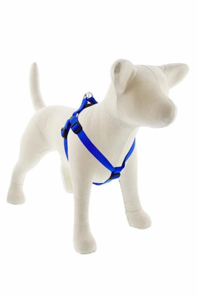 LupinePet Basic Solids Blue Step-In Dog Harness