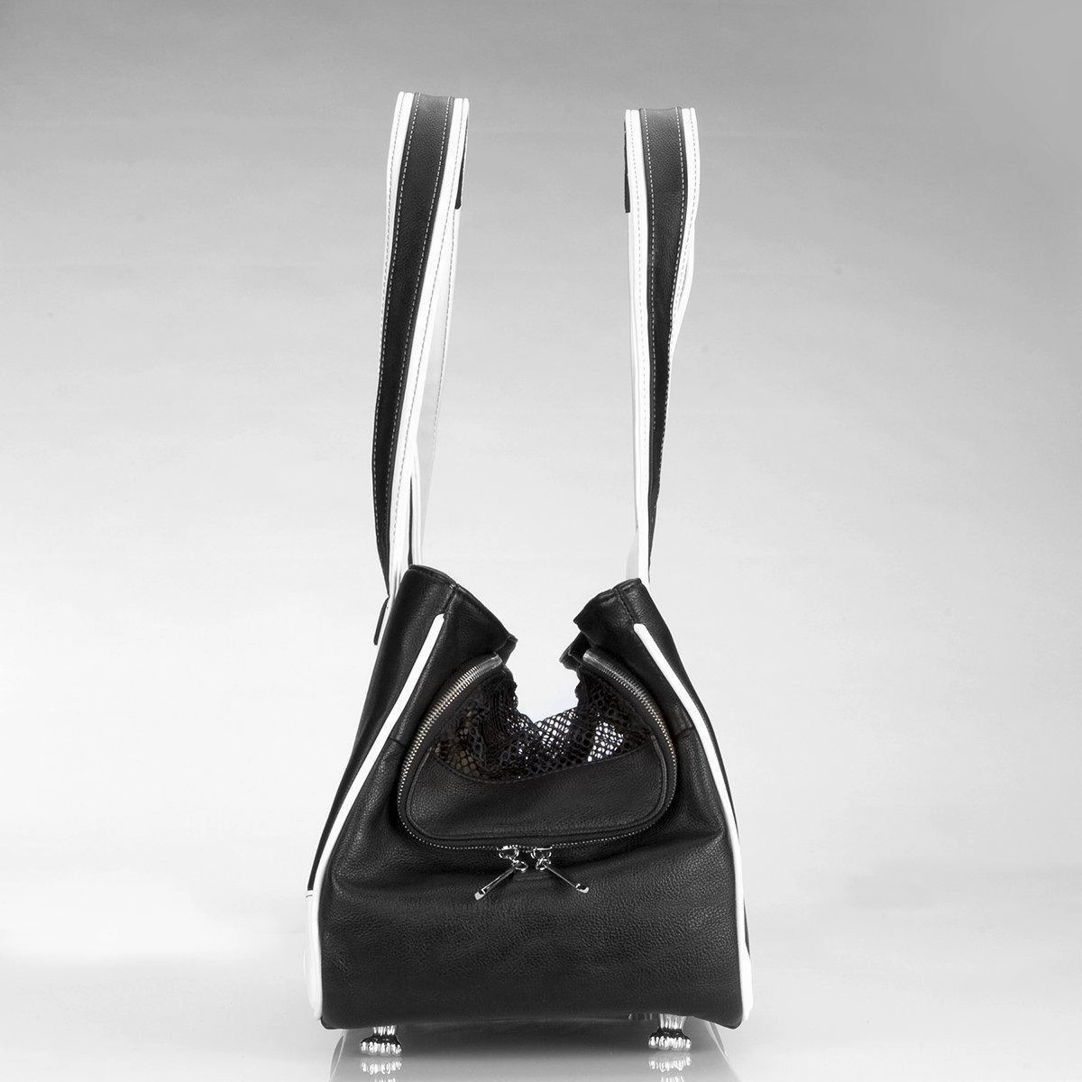 Majestic Maltese Rescue Me Tote Faux Leather Dog Carrier Black