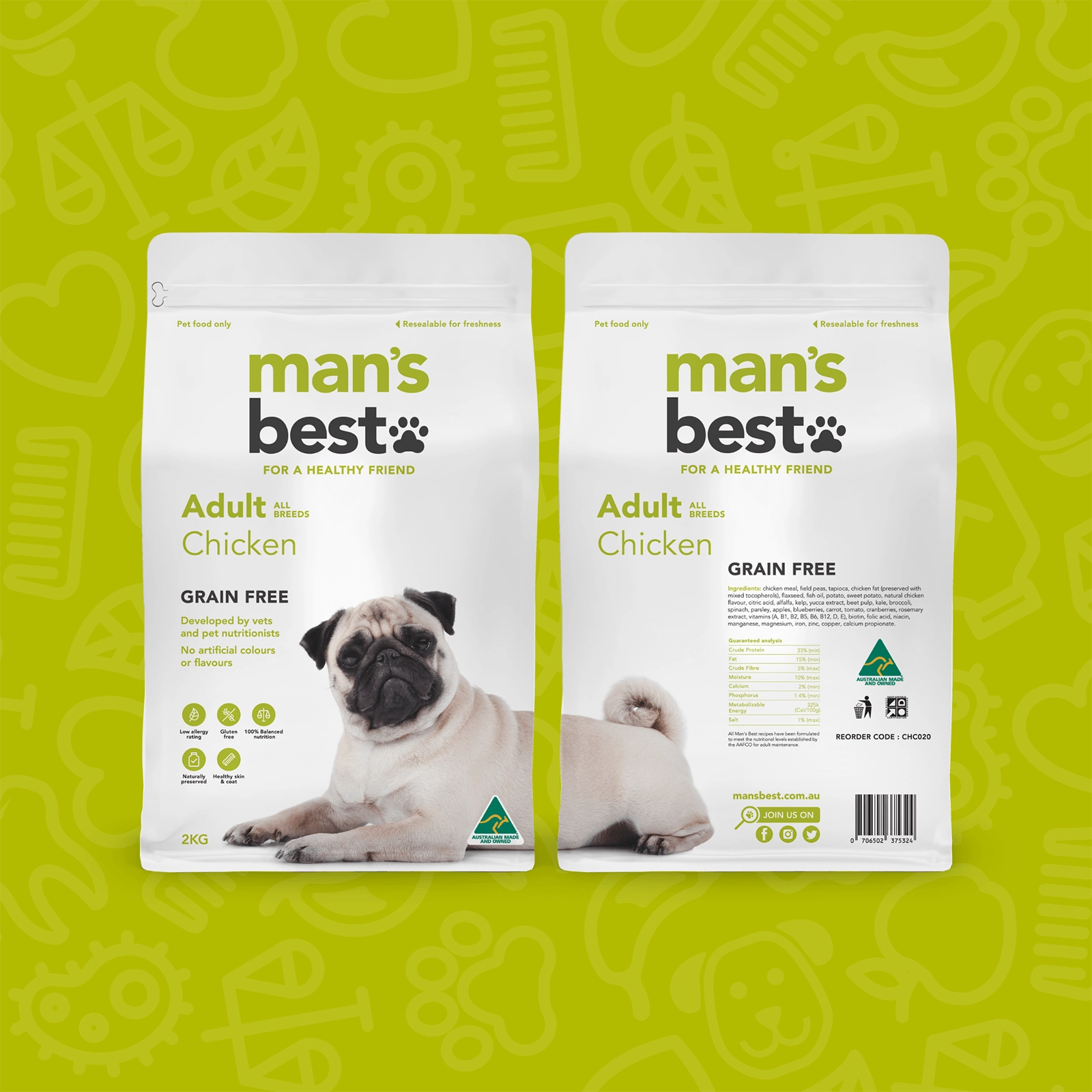 Man's Best Dog Food Adult Chicken