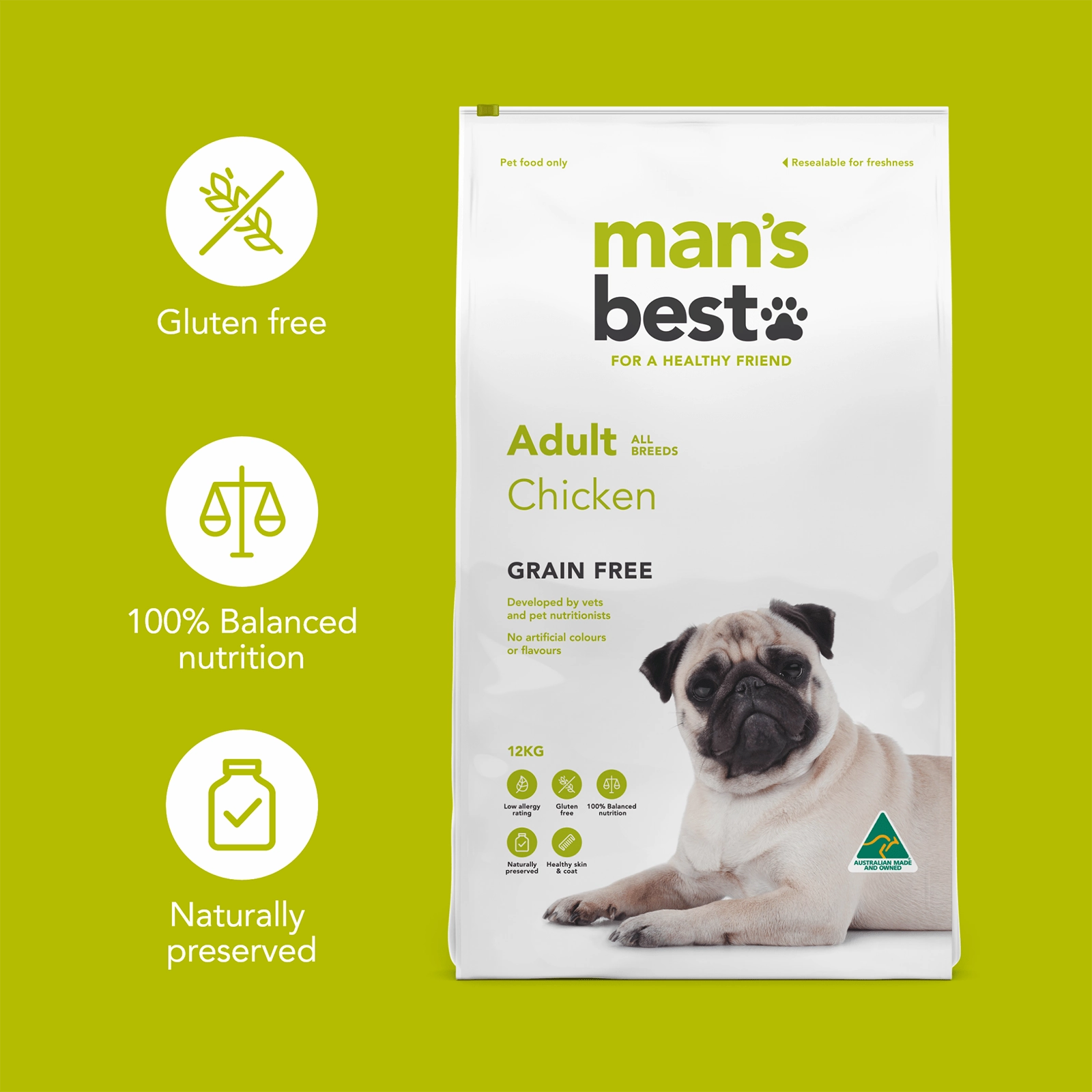 Man's Best Dog Food Adult Chicken