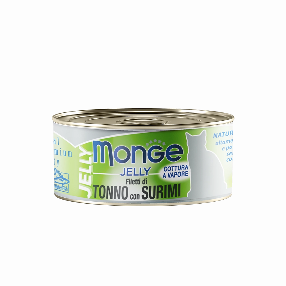Monge Cat Jelly Yellowfin Tuna with Surimi 80g