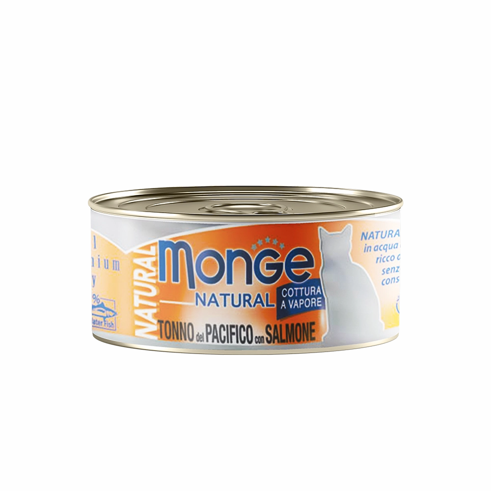 Monge Cat Natural Yellowfin Tuna with Salmon 80g