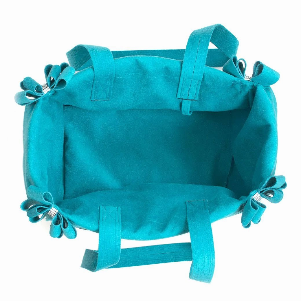 Montego Blue Double Nouveau Bow Luxury Dog Carrier