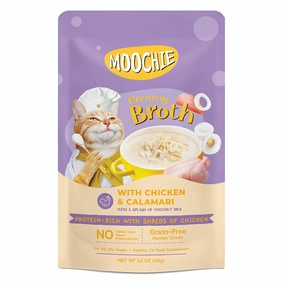 Moochie Cat Creamy Broth Chicken & Calamari 40g
