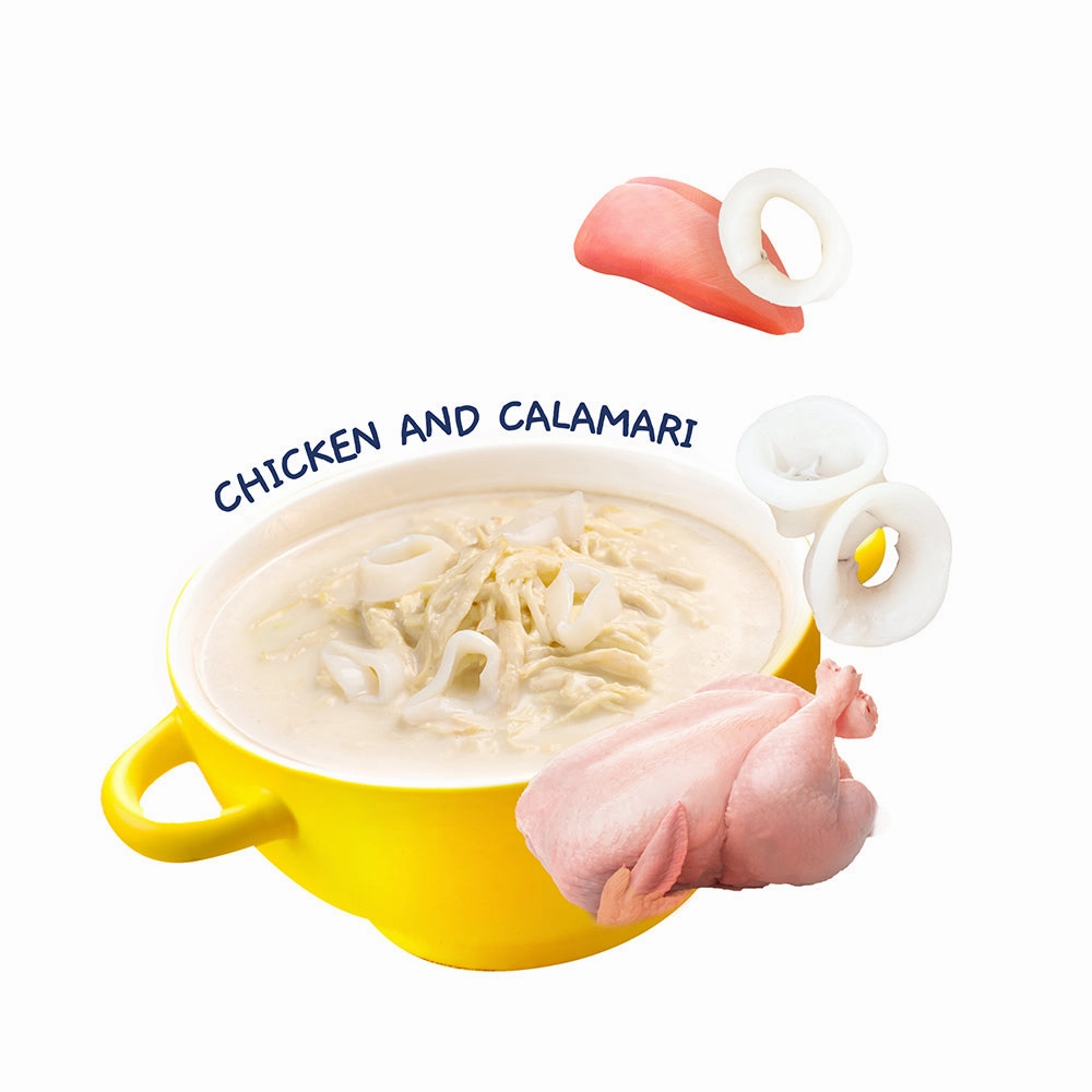 Moochie Cat Creamy Broth Chicken & Calamari 40g