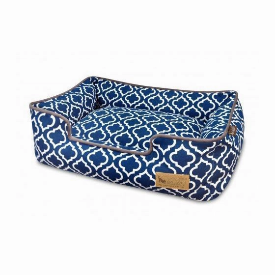 Moroccan Lounge Dog Bed Navy Blue