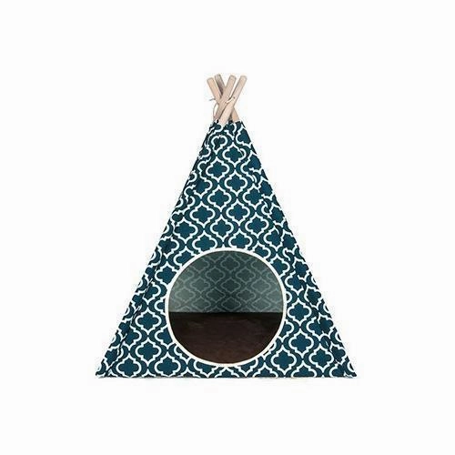 Moroccan Teepee Dog Bed Navy Blue