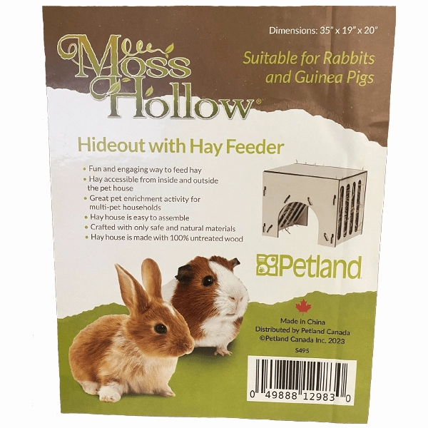 Moss Hollow Hideout with Hay Feeder