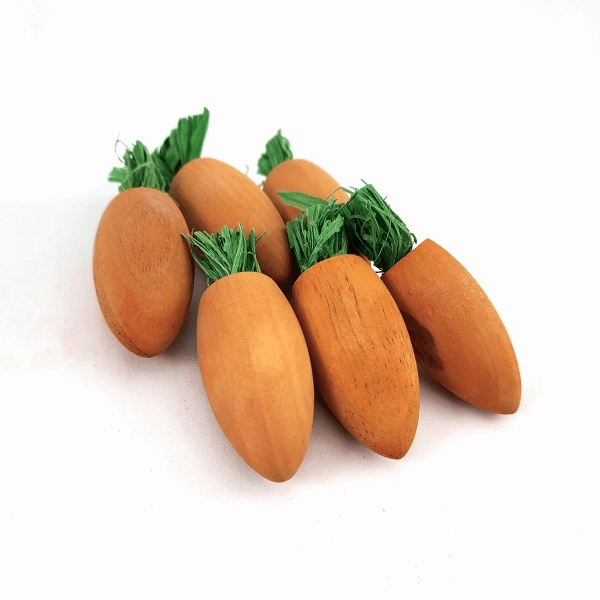 Moss Hollow Wooden Play Carrots 6-Pack