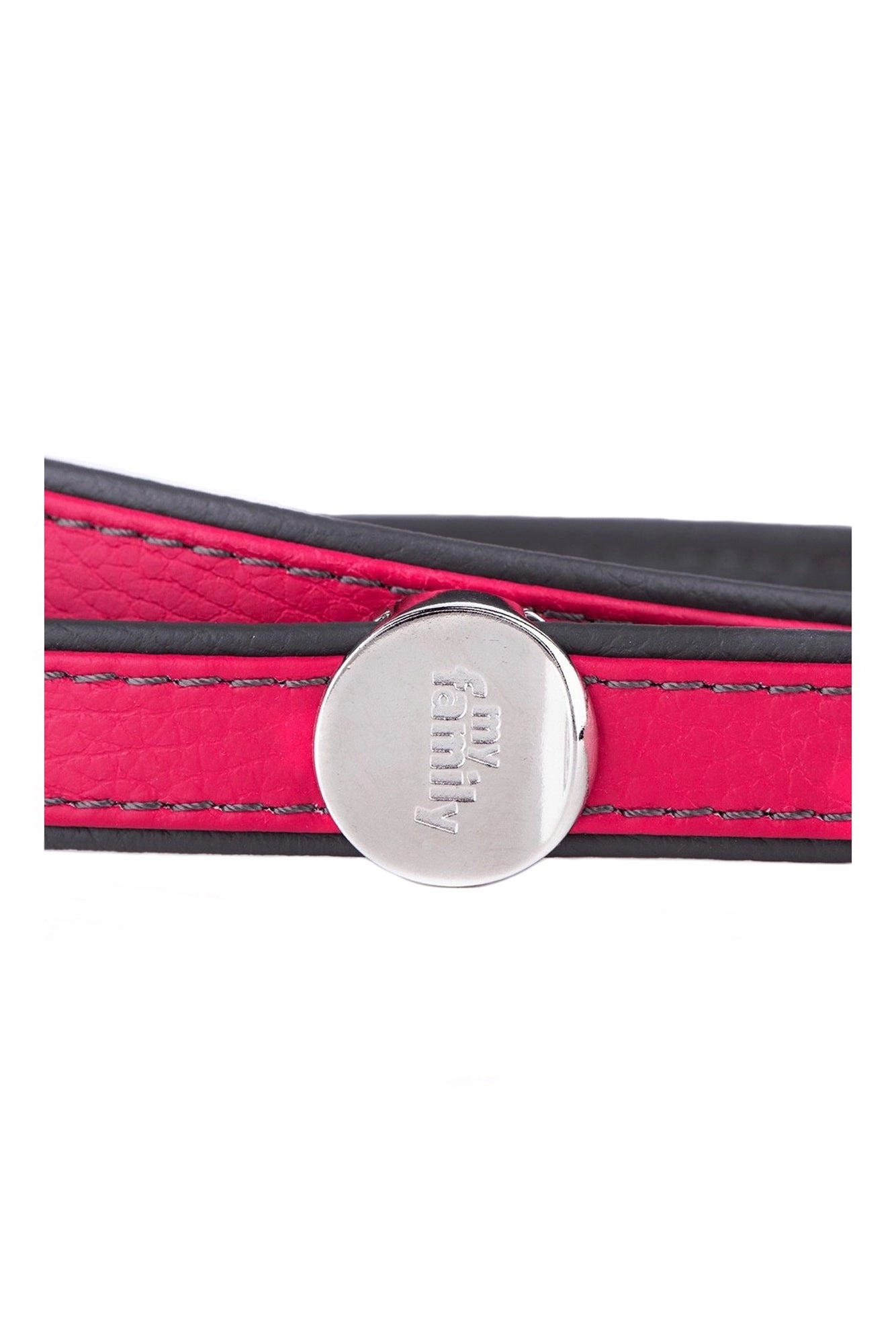 My Family Firenze Fuchsia Leather Dog Leash