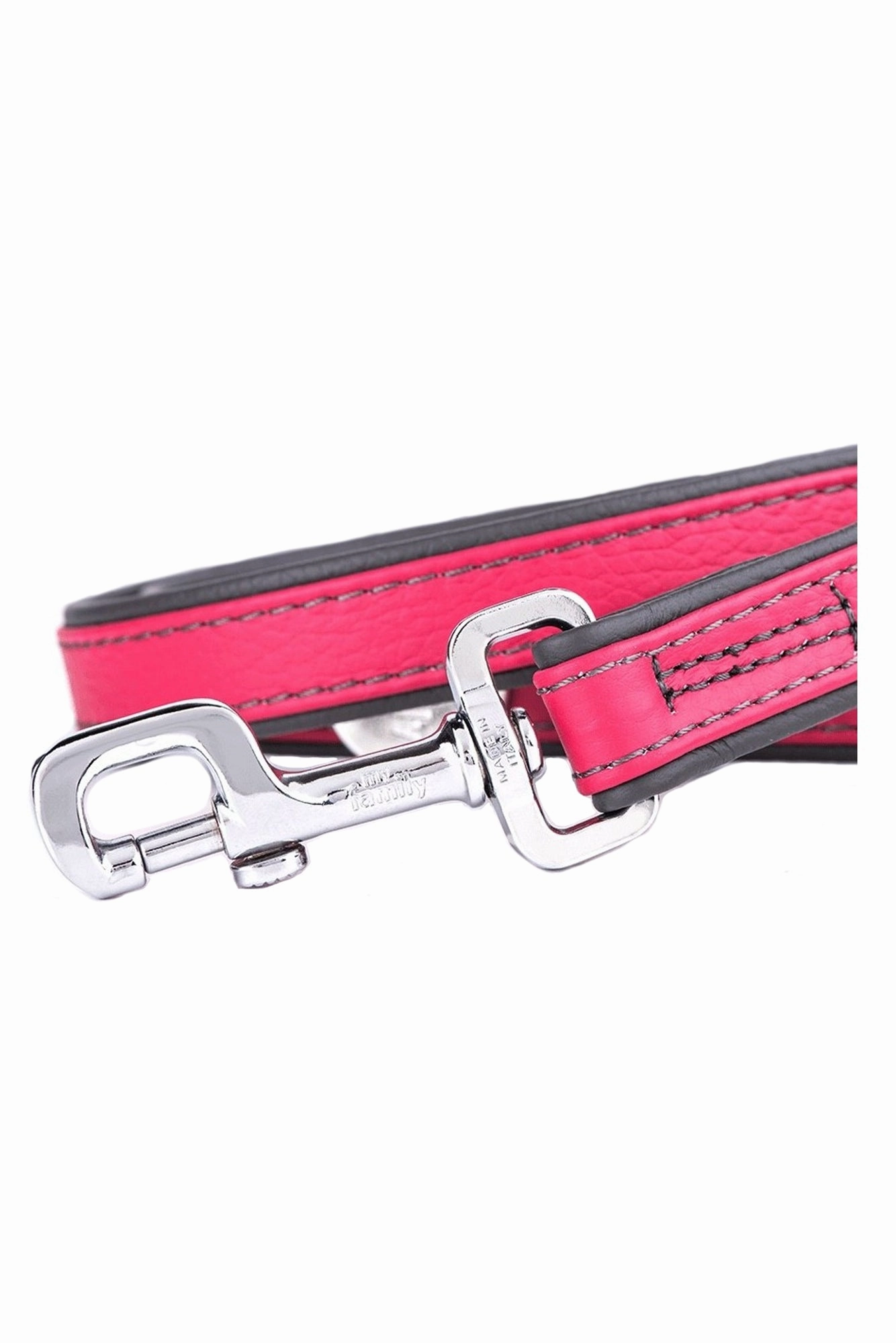 My Family Firenze Fuchsia Leather Dog Leash