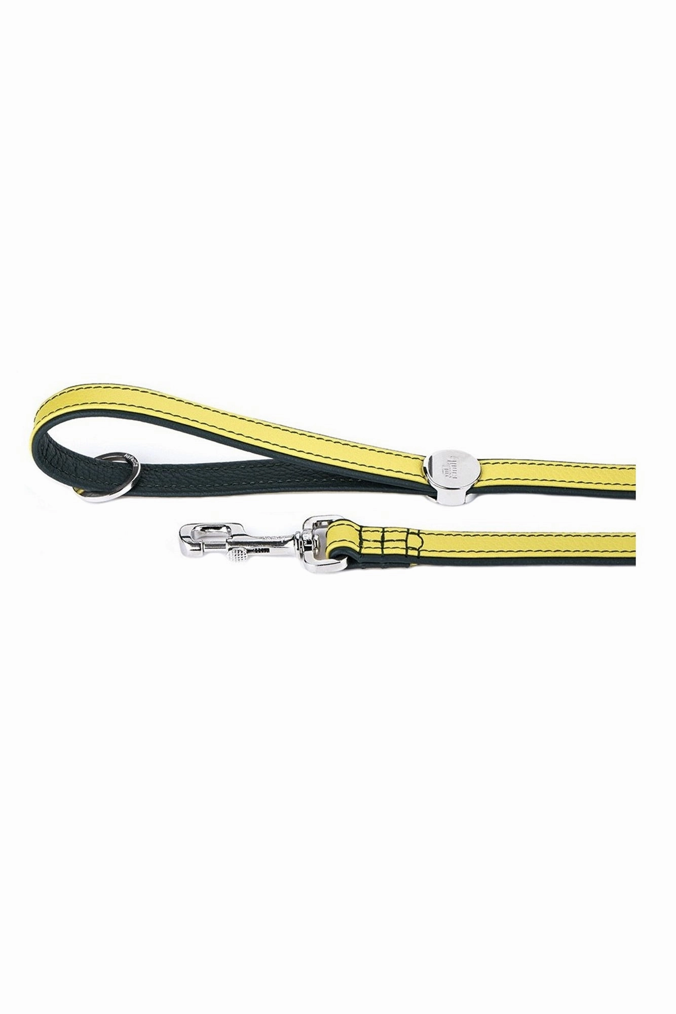 My Family Firenze Yellow Leather Dog Leash