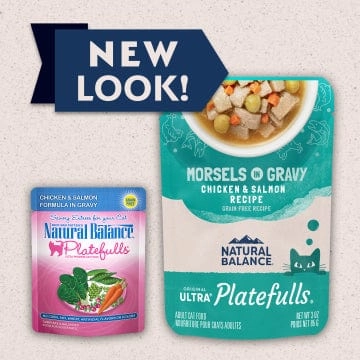 Natural Balance Platefulls Chicken & Salmon Recipe Morsels in Gravy Food Pouch
