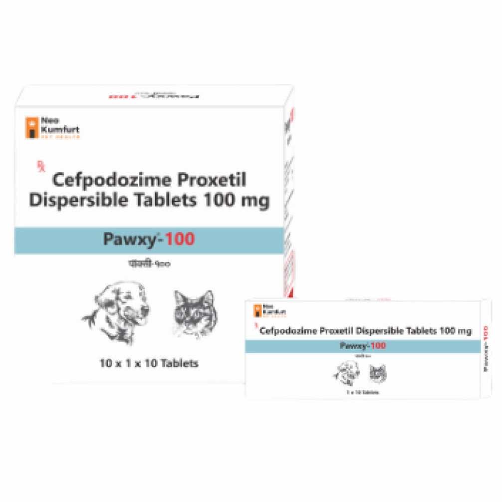 Neo Kumfurt Pawxy 100mg (Cefpodoxime Proxetil) Tablet for Dogs and Cats