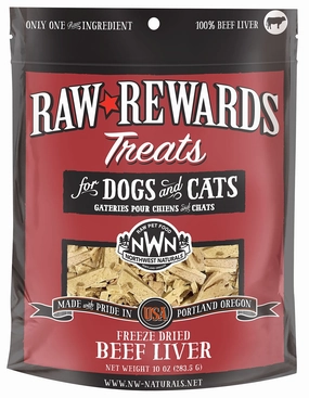 Northwest Naturals Dogs & Cats Raw Rewards Beef Liver Treats 10oz