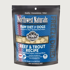 NORTHWEST NATURALS Freeze-Dried Raw Beef & Trout Recipe for Dogs