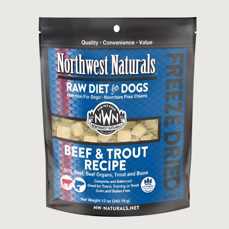 NORTHWEST NATURALS Freeze-Dried Raw Beef & Trout Recipe for Dogs