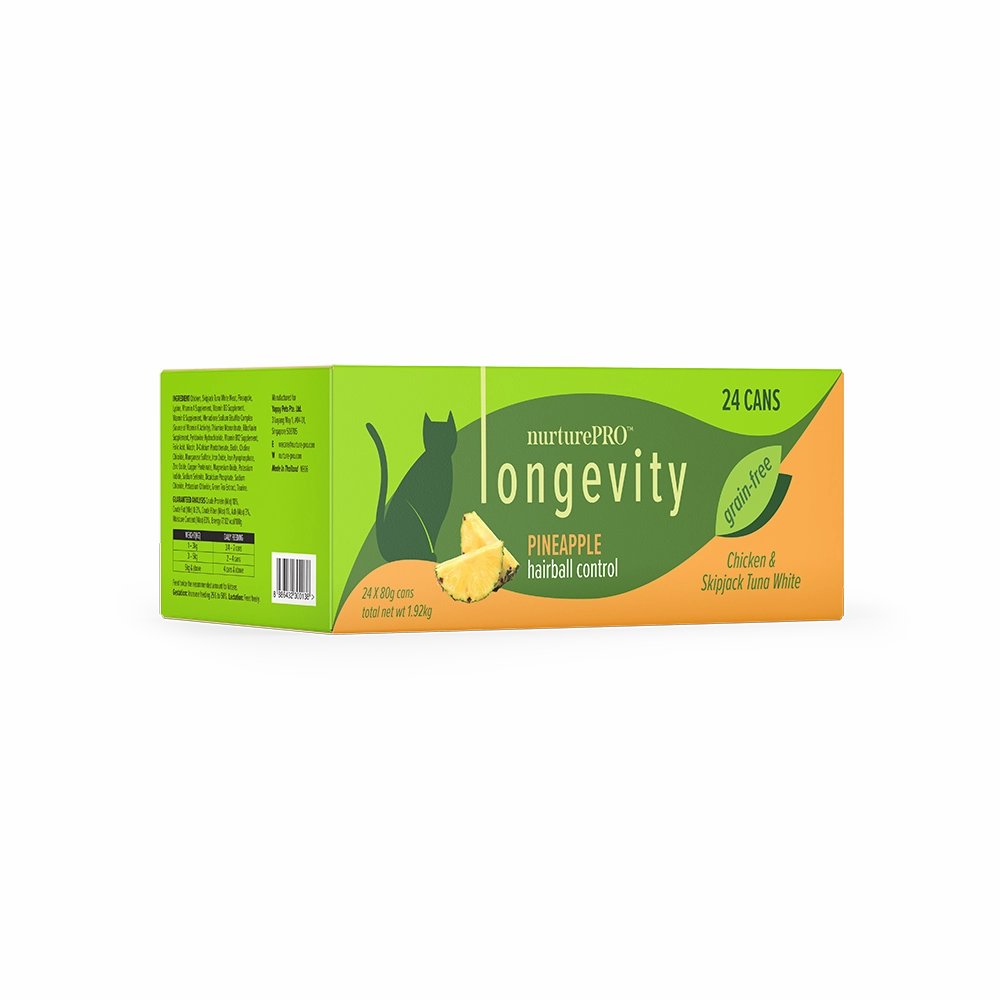 Nurture Pro Cat Longevity with Green Tea Essence GF Chicken & Skipjack Tuna White Meat Pineapple 80g