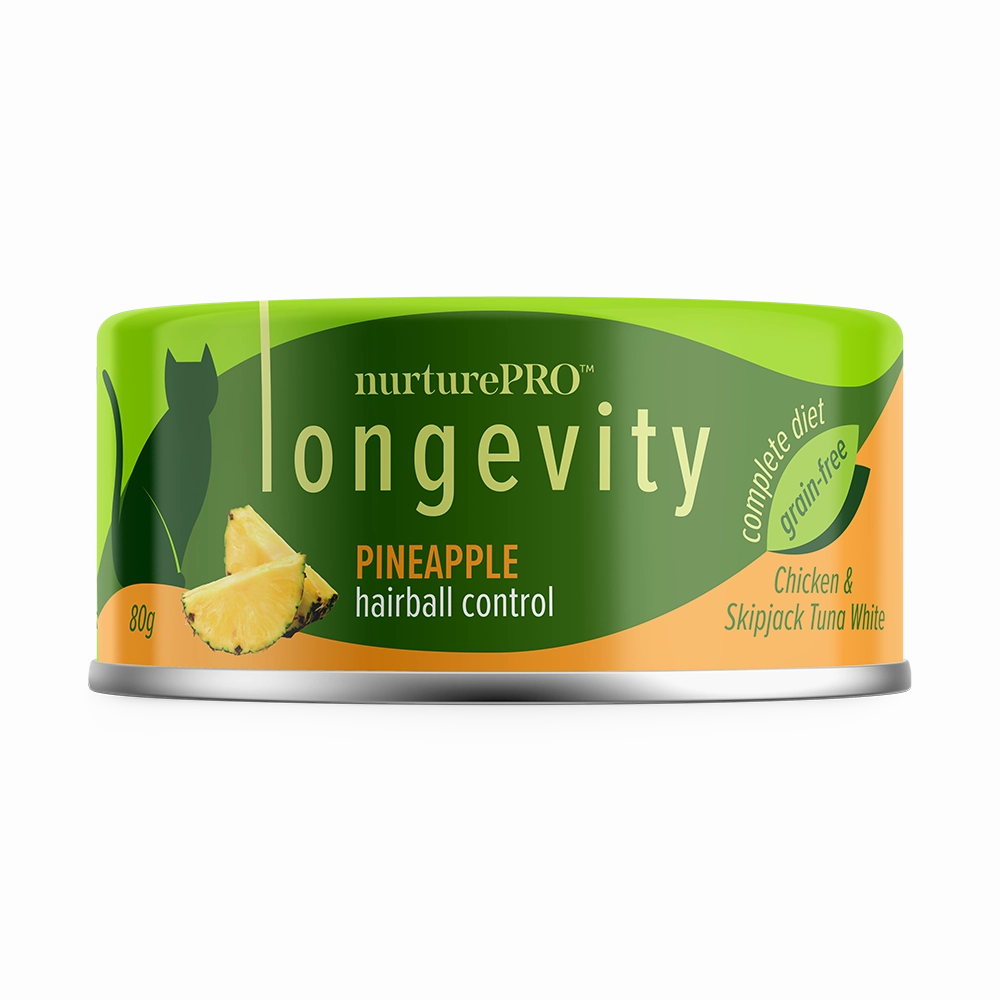 Nurture Pro Cat Longevity with Green Tea Essence GF Chicken & Skipjack Tuna White Meat Pineapple 80g