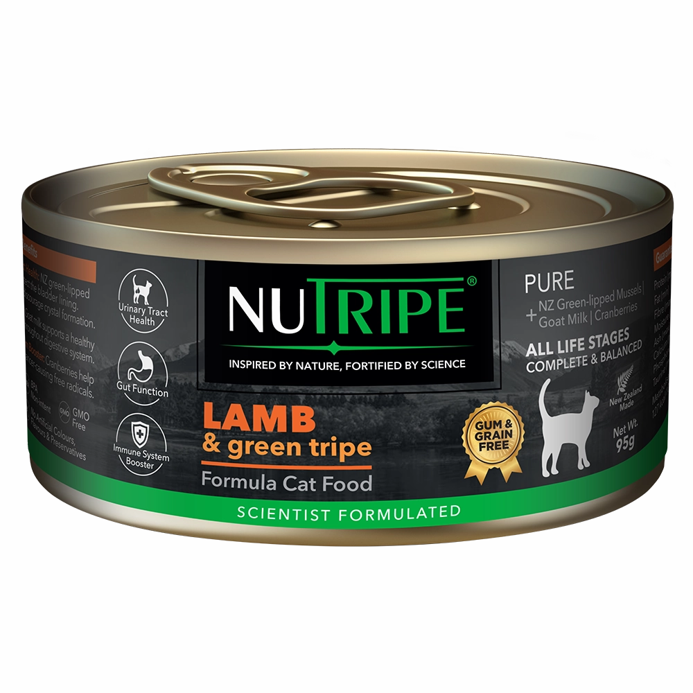 Nutripe Cat Gum & Grain Free Pure Lamb & Green Tripe 95g