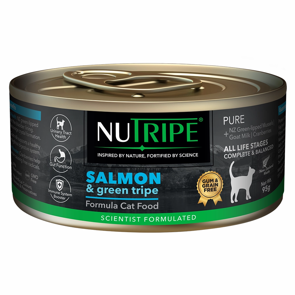 Nutripe Cat Gum & Grain Free Pure Salmon & Green Tripe 95g
