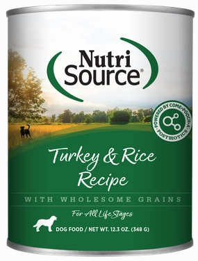 NutriSource Turkey & Rice Canned Dog Food