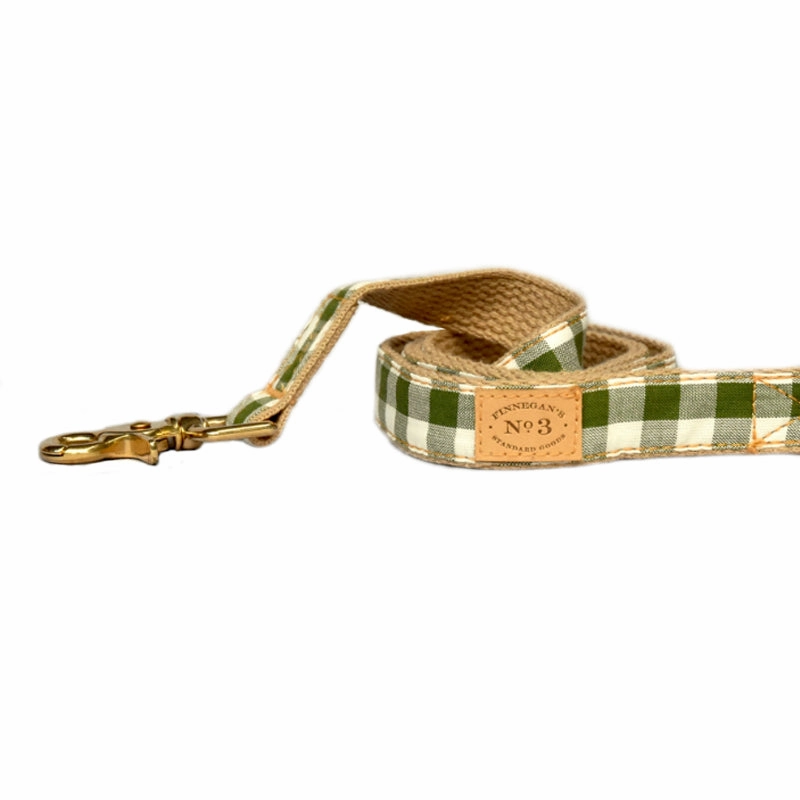 Olive Big Gingham Collar