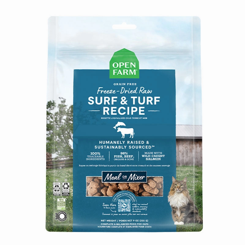 OPEN FARM Freeze-Dried Raw Surf & Turf Recipe for Cats