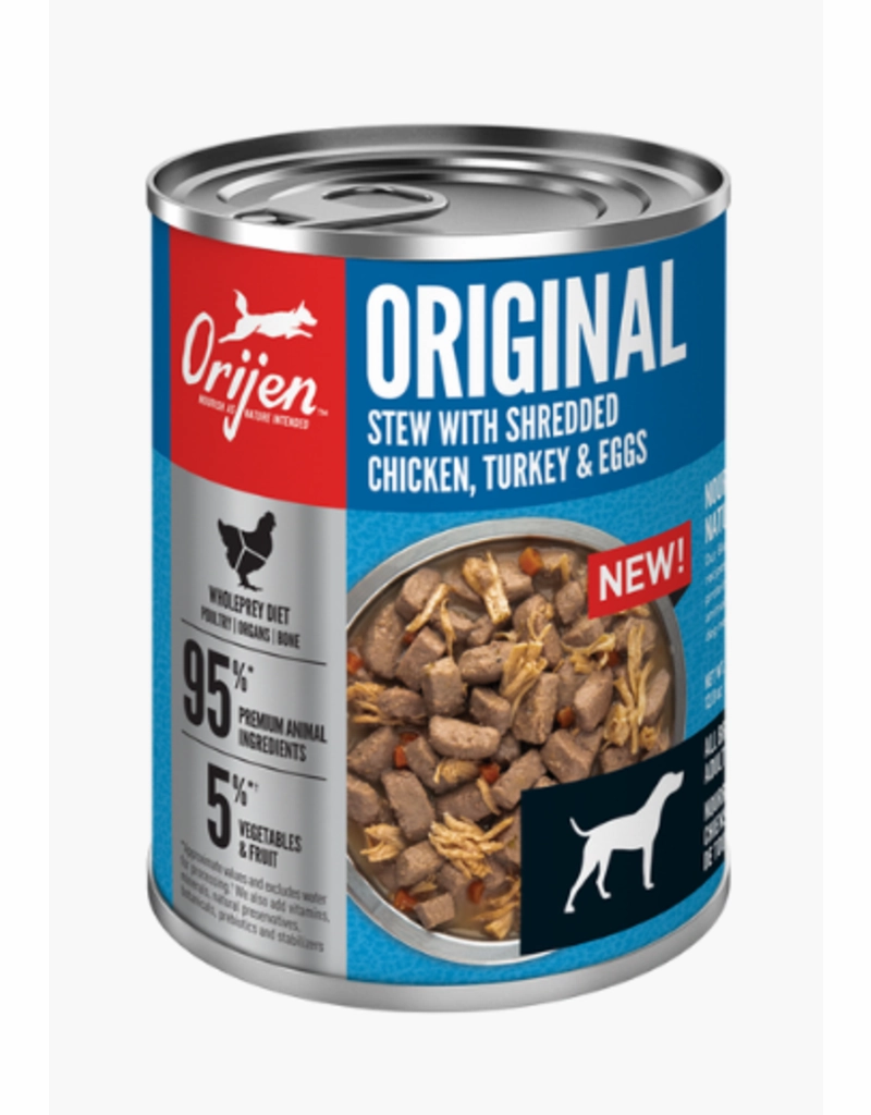 Orijen Original Shredded Chicken Turkey & Eggs Canned Dog Food