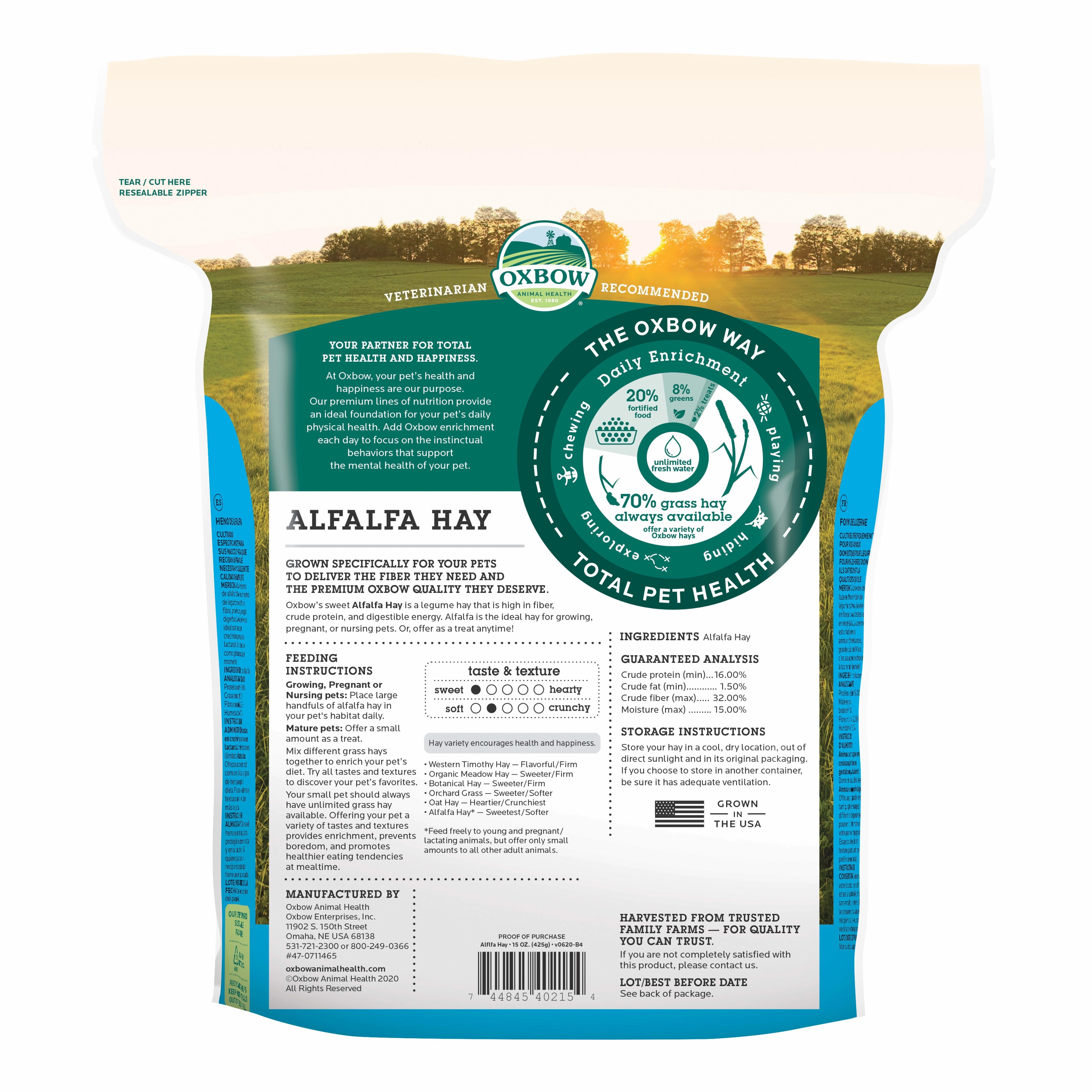 Oxbow Animal Health Alfalfa Hay 15oz