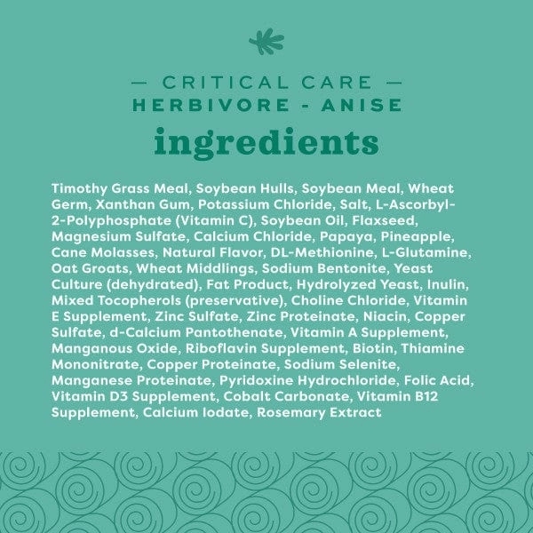 Oxbow Critical Care Herbivore; Anise