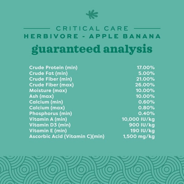 Oxbow Critical Care Herbivore; Apple-Banana