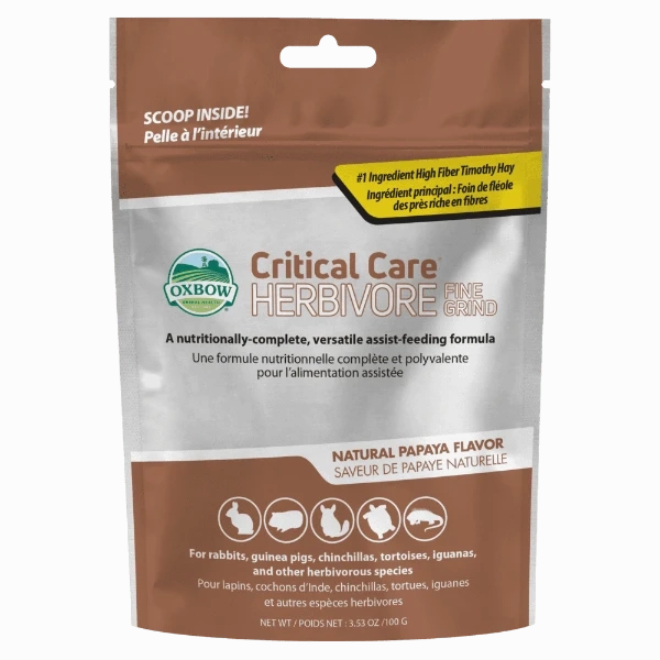 Oxbow Critical Care Herbivore; Fine Grind Papaya