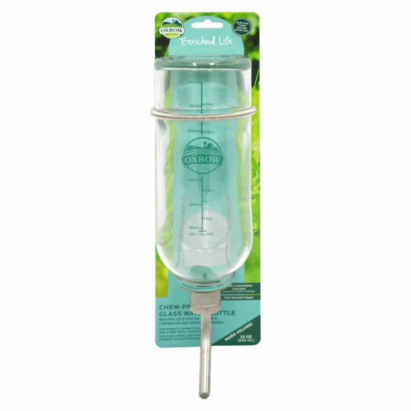 Oxbow Enriched Life - Chew Proof Glass Water Bottle