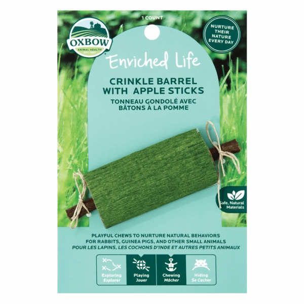 Oxbow Enriched Life - Crinkle Barrel with Apple Sticks