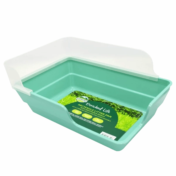 Oxbow Enriched Life - Rectangle Litter Pan with Removable Shield