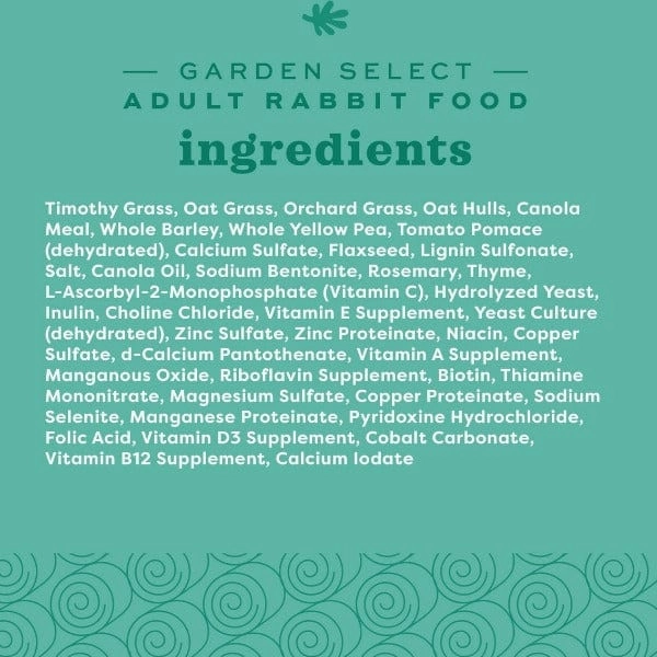 Oxbow Garden Select Adult Rabbit Food