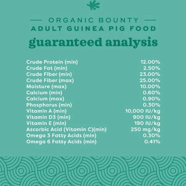 Oxbow Organic Bounty Adult Guinea Pig Food