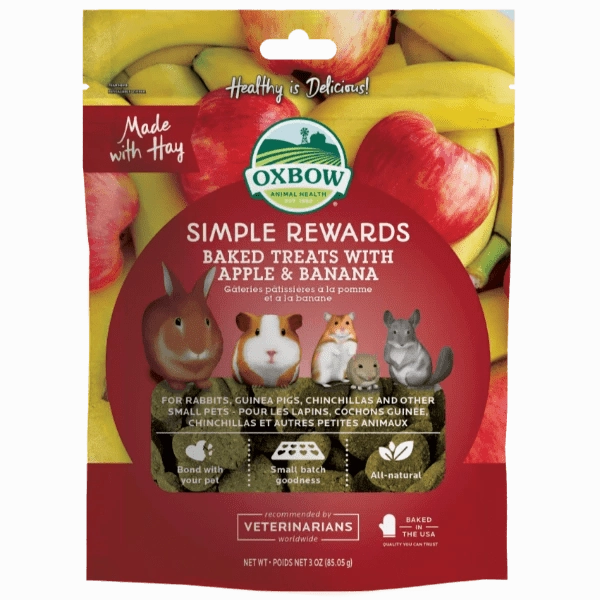 Oxbow Simple Rewards Baked Treats with Apple & Banana