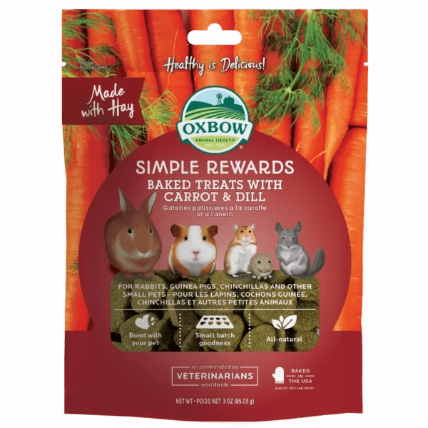 Oxbow Simple Rewards Baked Treats with Carrot & Dill