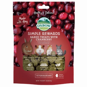 Oxbow Simple Rewards Baked Treats with Cranberry