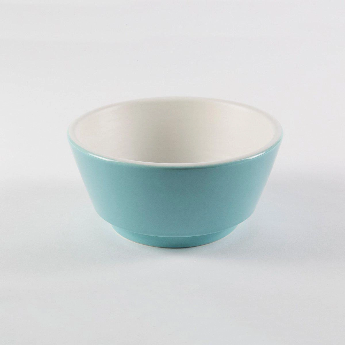 Pale Blue And Pappa Dog Food Bowl