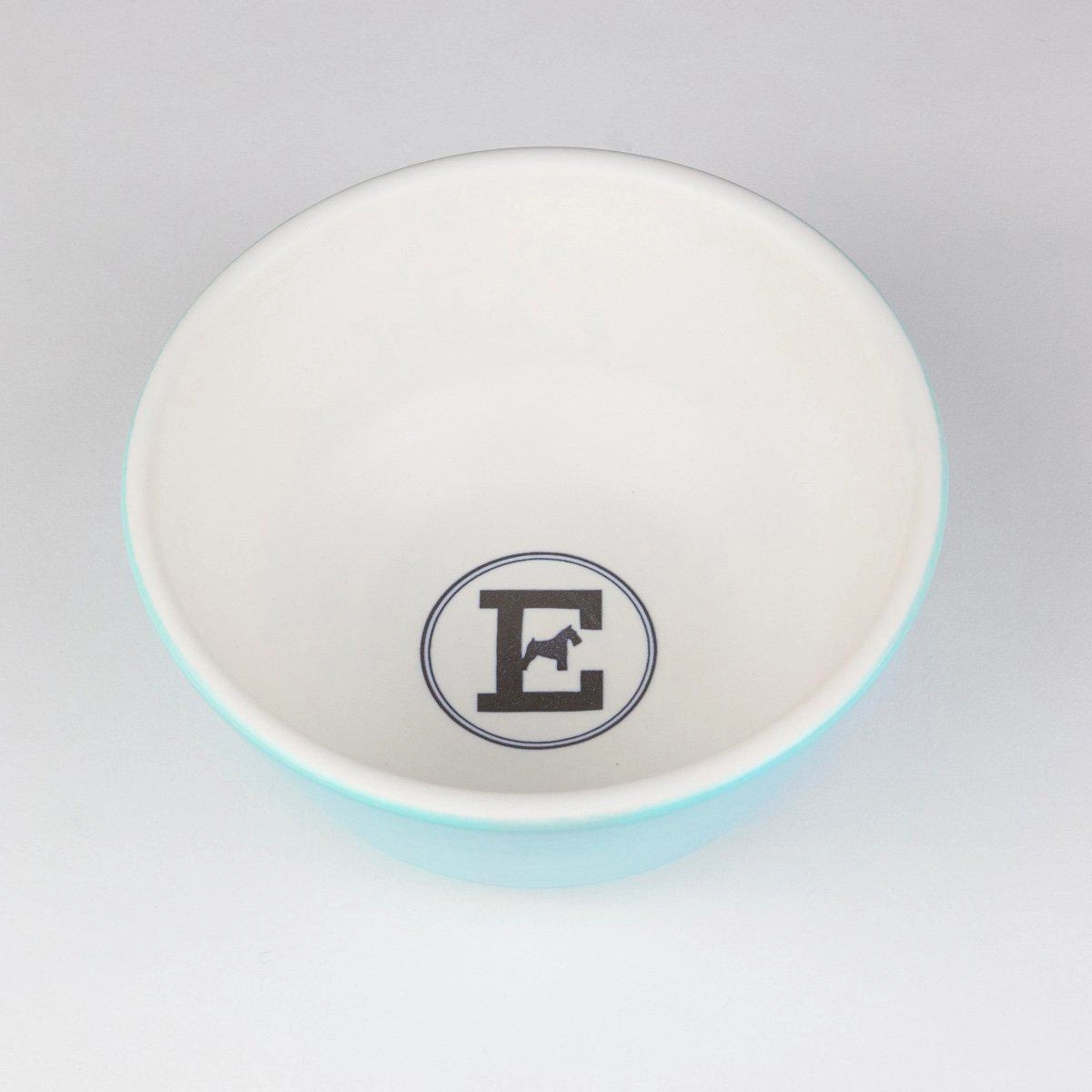 Pale Blue And Pappa Dog Food Bowl