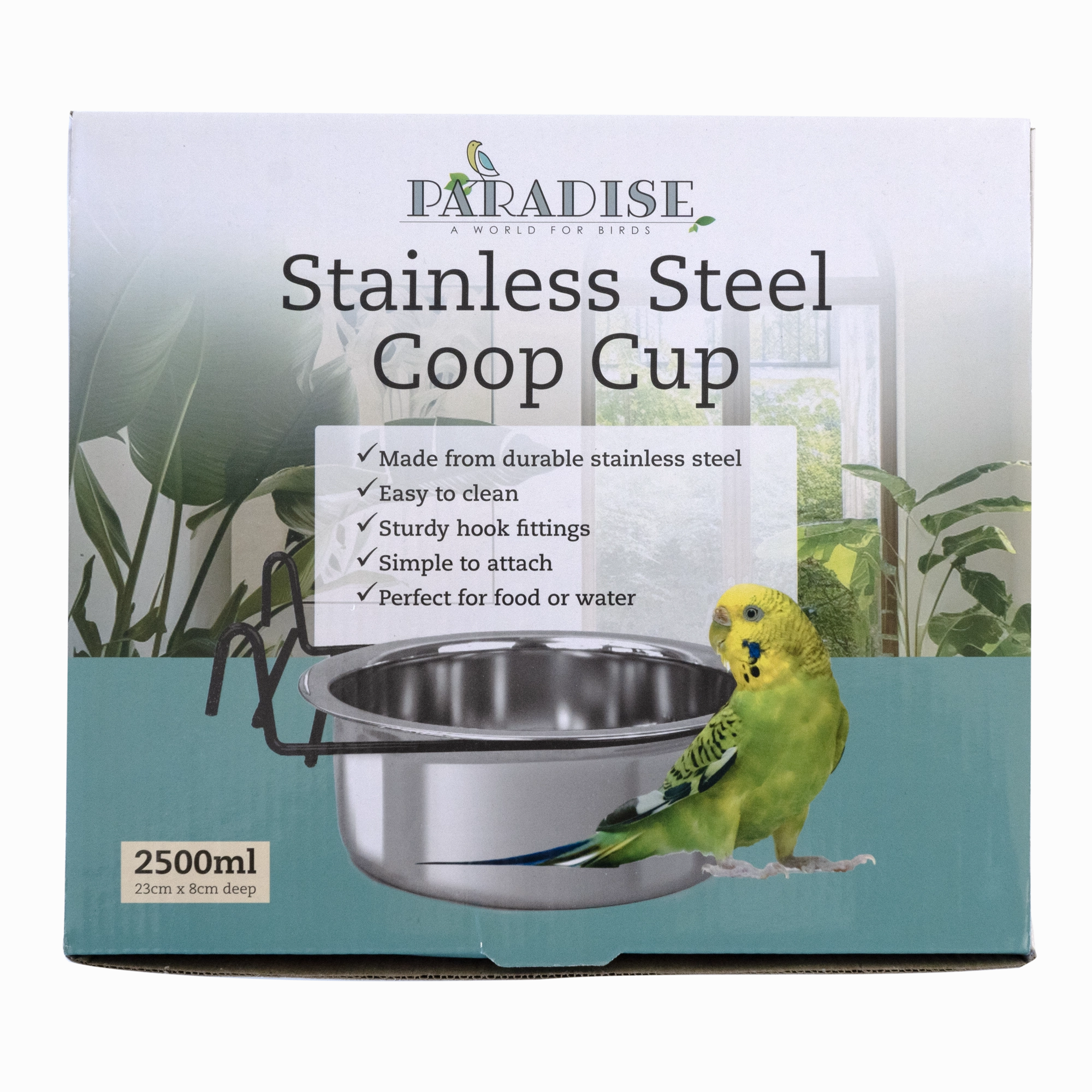 Paradise - Stainless Steel Coop Cup with Hook (2500ml)