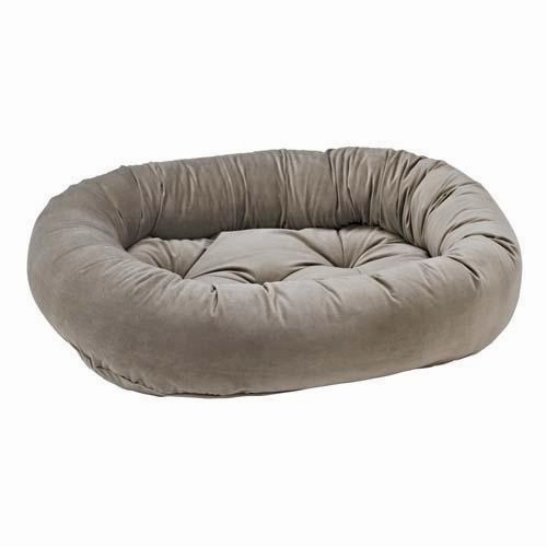 Pebble Microvelvet Donut Dog Bed