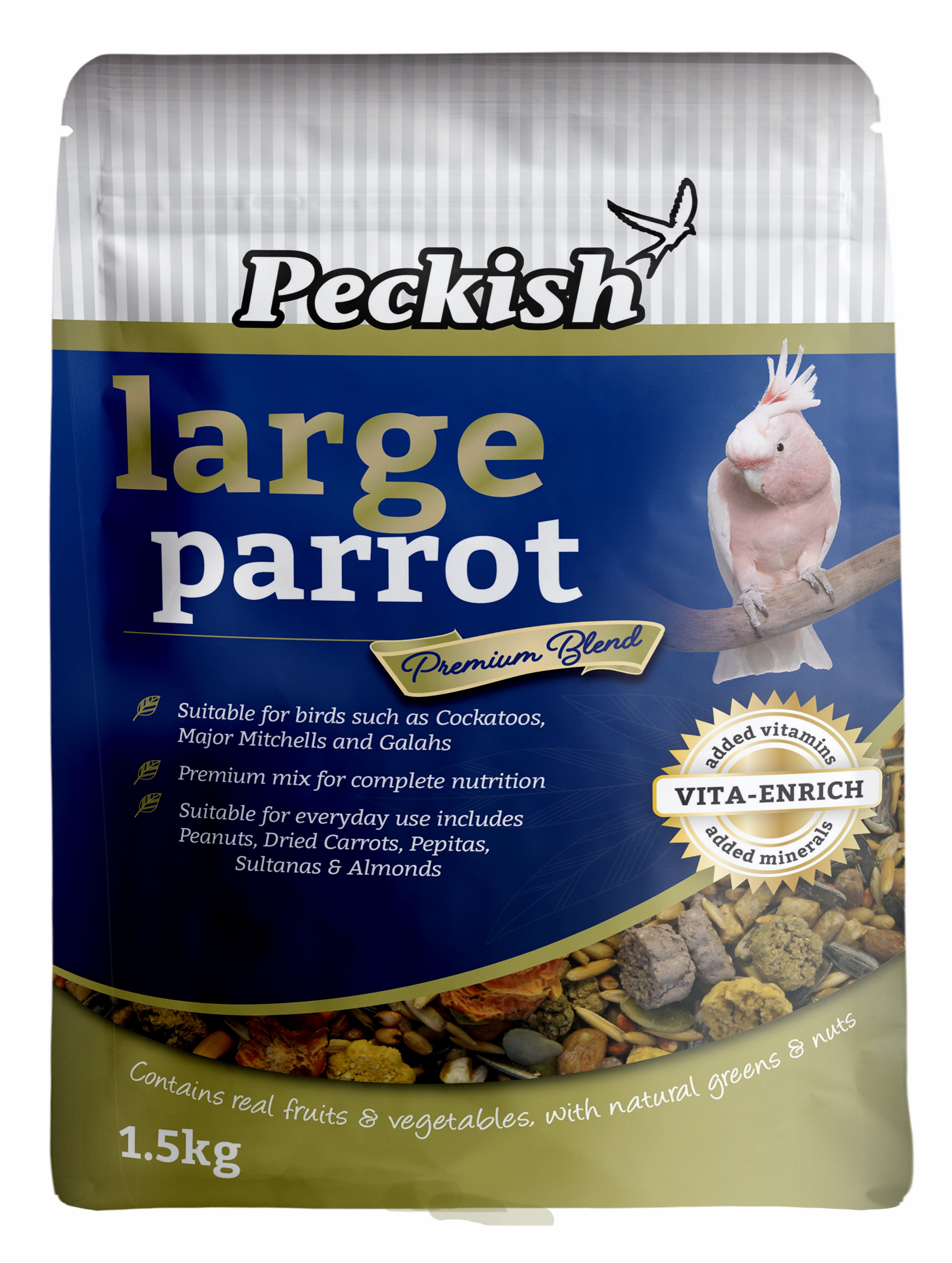 Peckish - Large Parrot Premium Blend (1.5kg)