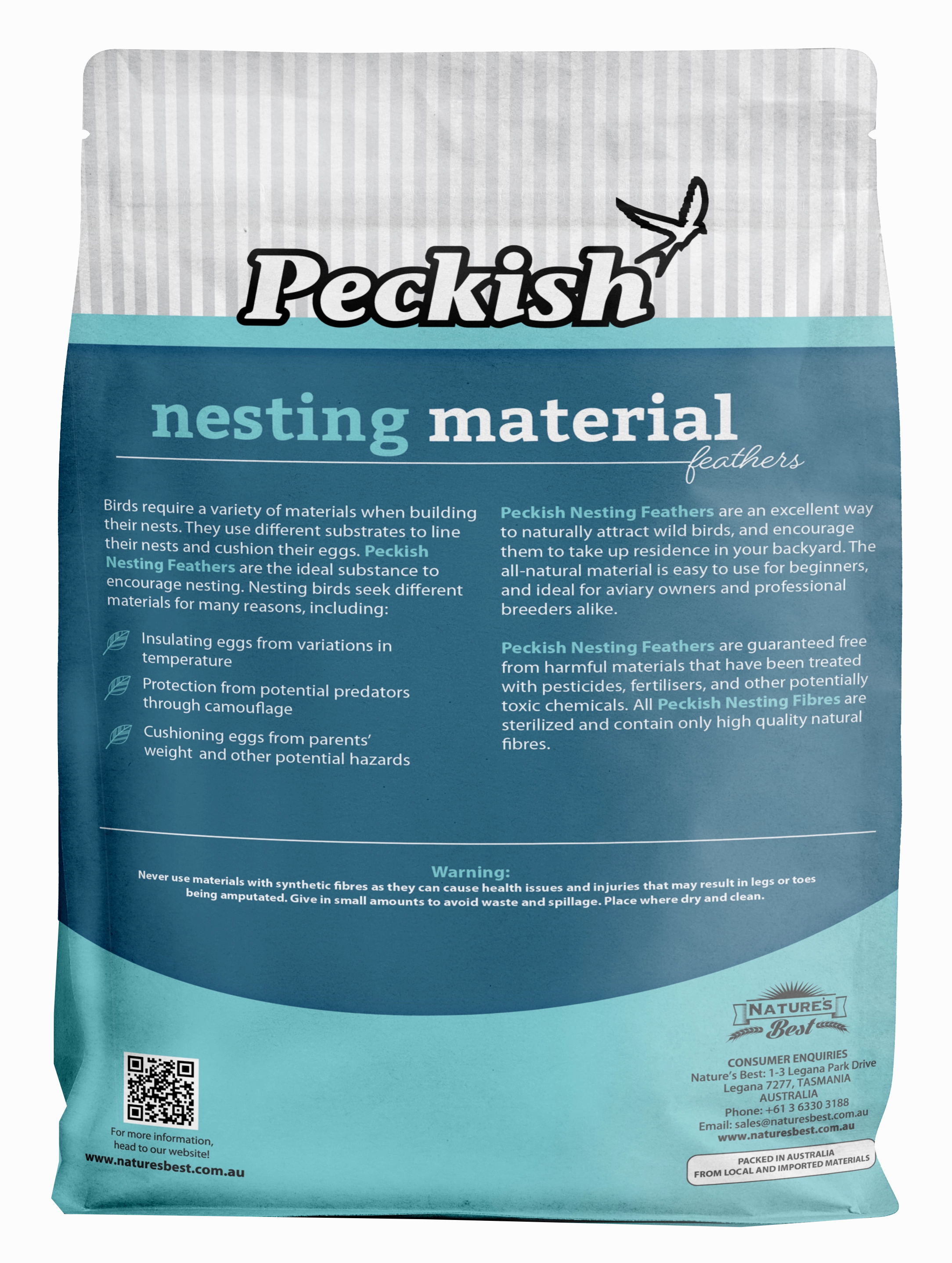 Peckish - Nesting Material Feathers (80g)