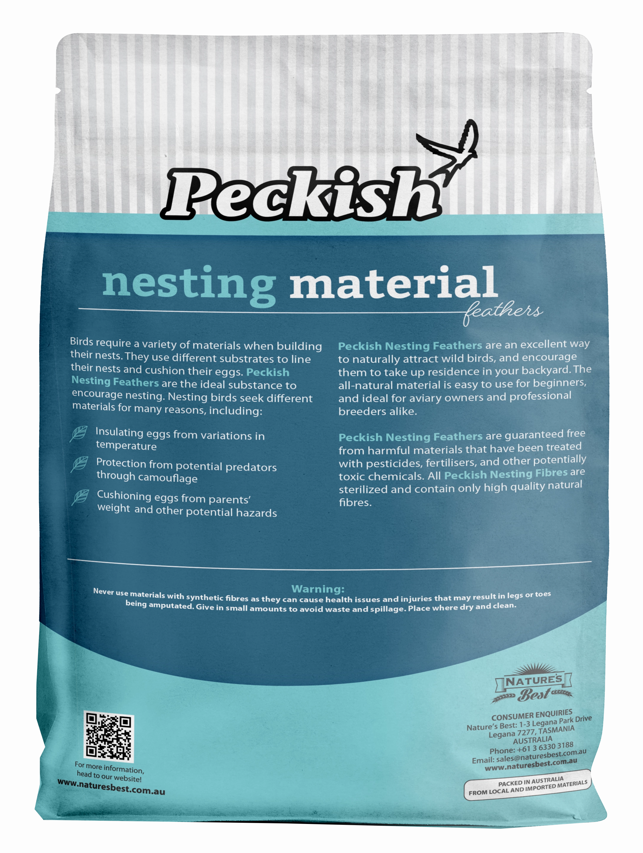 Peckish - Nesting Material Feathers (80g)